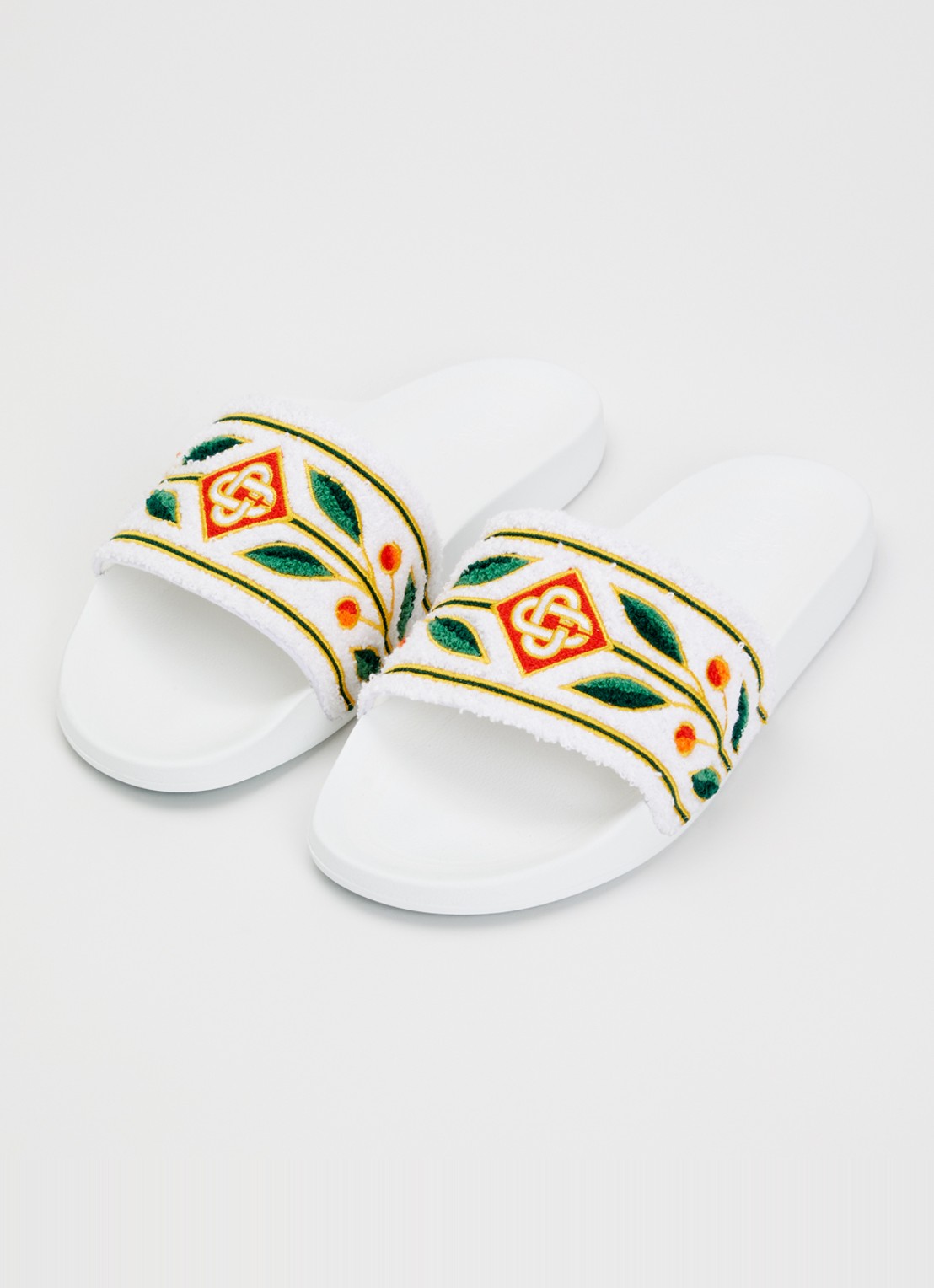 Casablanca Terry slipper met logo - detail 3 ivoor