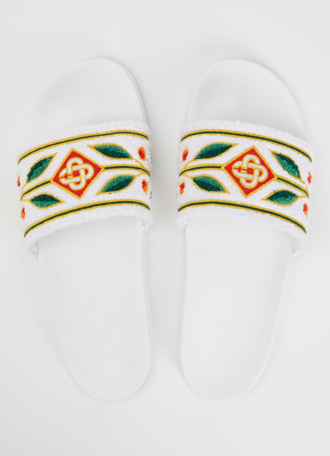 Casablanca Terry slipper met logo - detail 4 ivoor