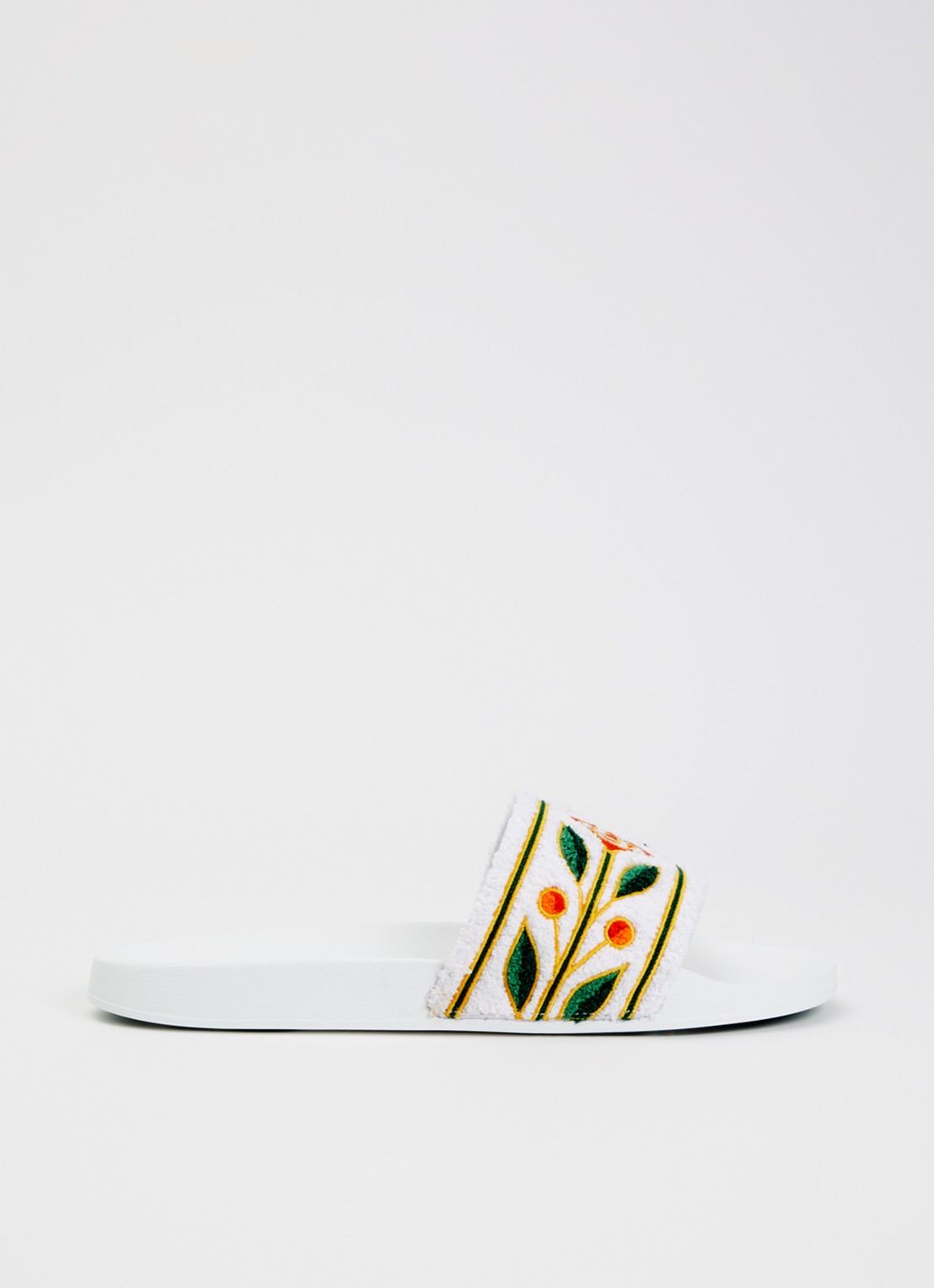 Casablanca Terry slipper met logo - voorkant 2 ivoor