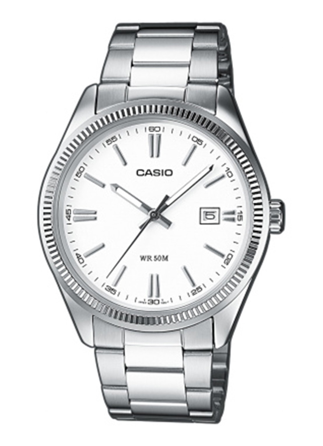 Casio CASIO Vintage horloge MTP-1304 - voorkant zilver