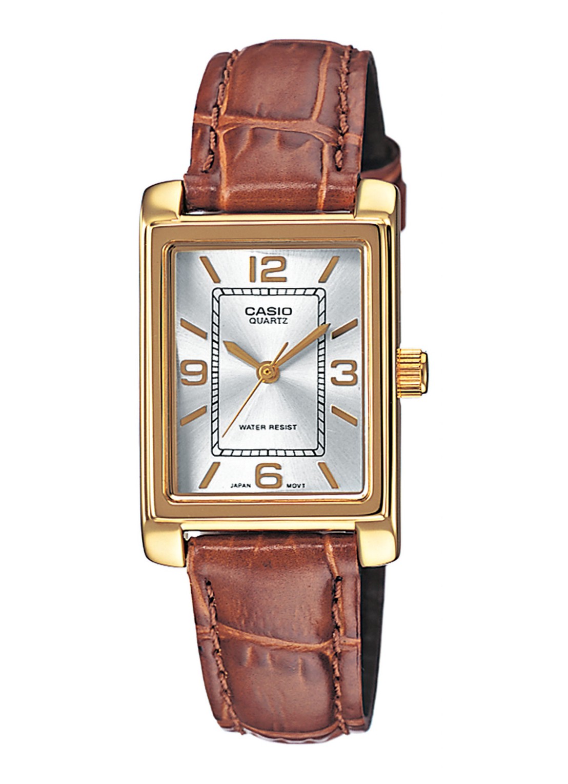 Casio Timeless horloge LTP-1234PG-7AEG  - voorkant goud