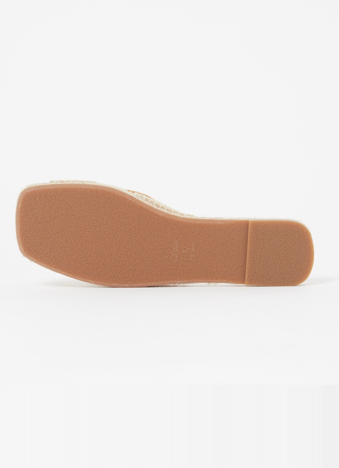 Castañer Priscila slipper met raffia details - detail 4 bruin