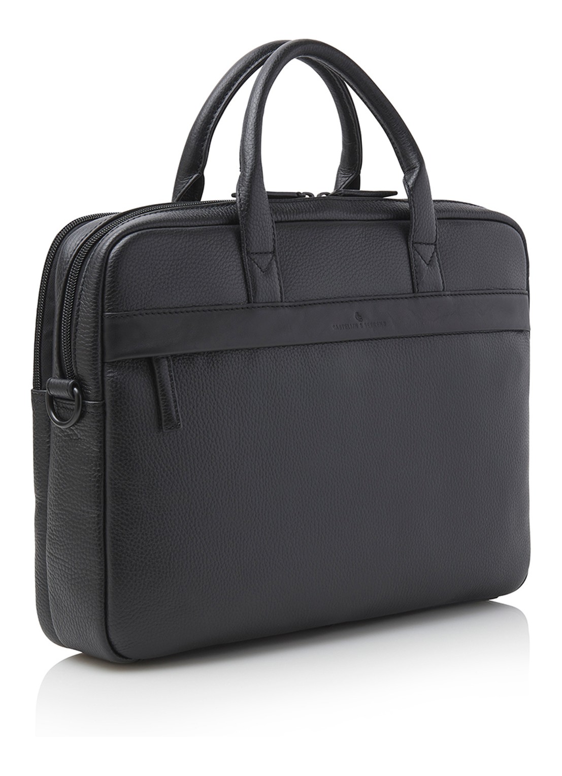 Castelijn & Beerens Alpha laptoptas 15,6 inch  - voorkant 2 zwart