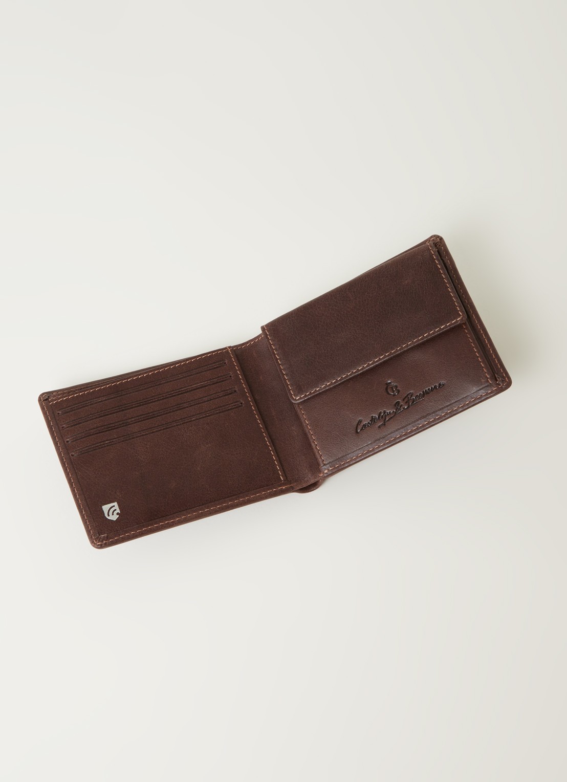 Castelijn & Beerens Billfold van leer - voorkant 3 donkerbruin