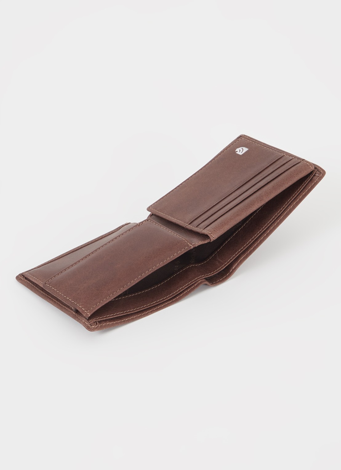 Castelijn & Beerens Billfold van leer - detail donkerbruin
