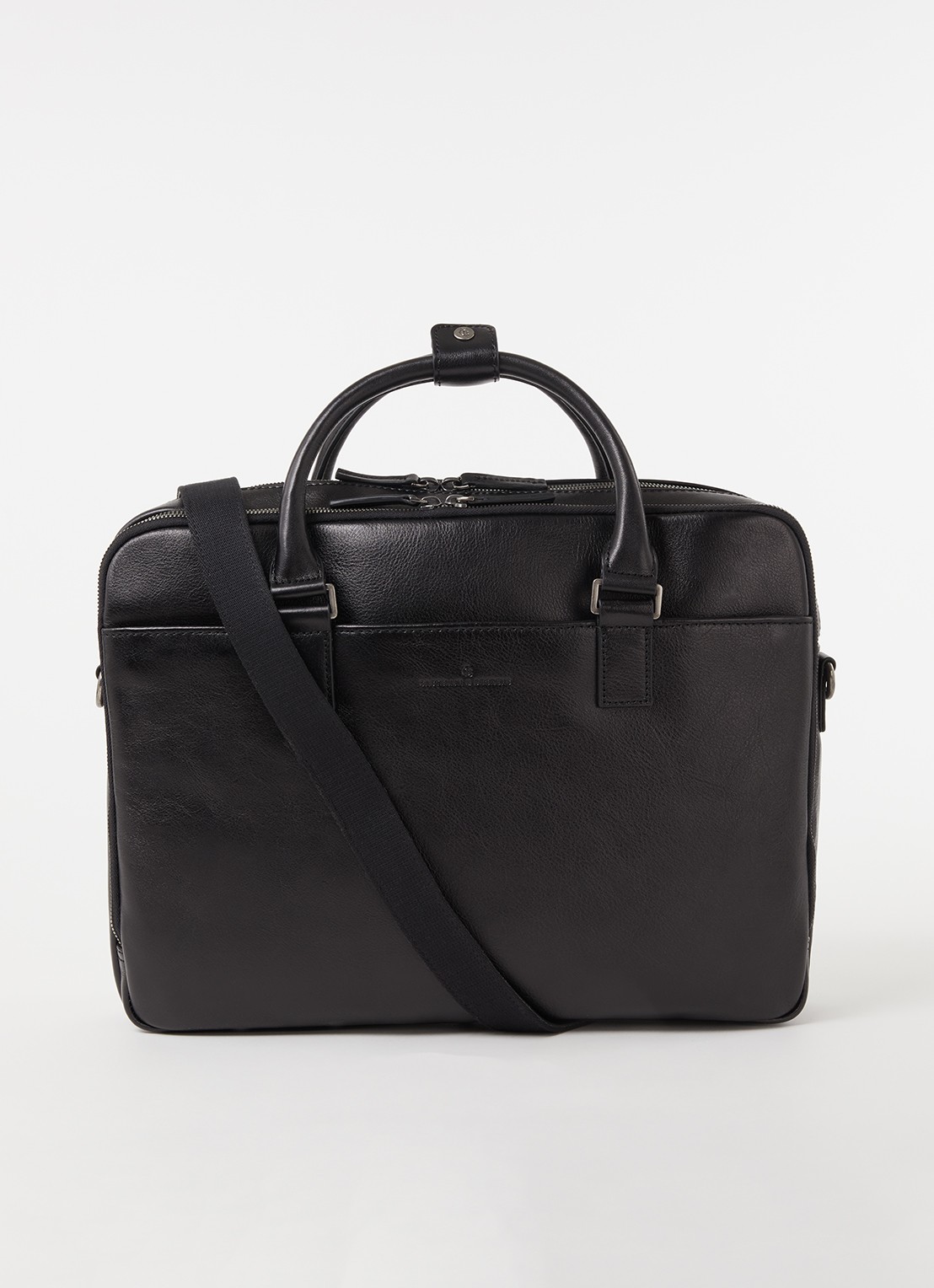 Castelijn & Beerens Carisma businesstas van leer met 15,6 inch laptopvak - voorkant 2 zwart