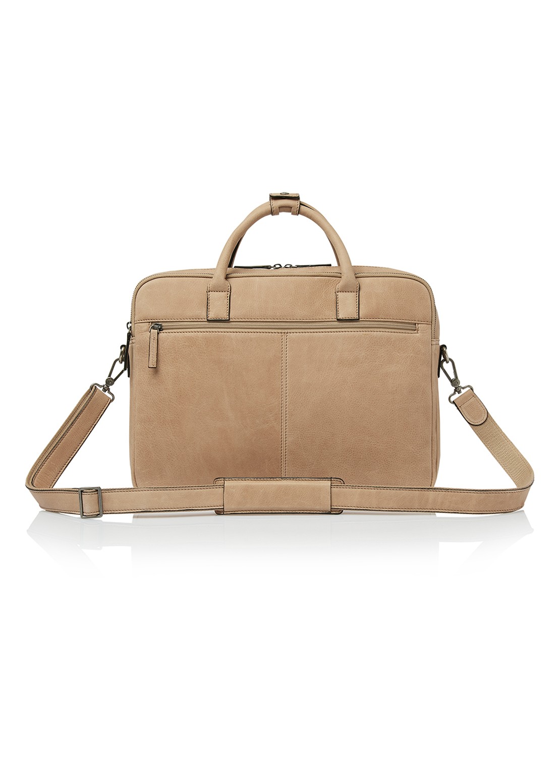 Castelijn & Beerens Clarissa laptoptas met 15 inch laptopvak - detail beige