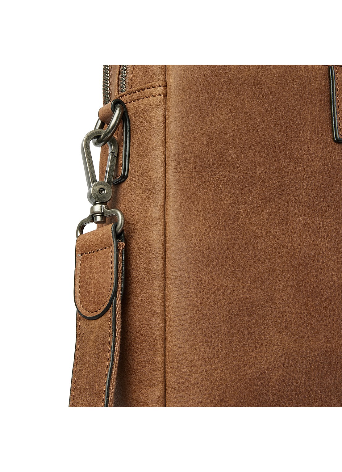 Castelijn & Beerens Clarissa laptoptas met 15 inch laptopvak - detail 3 cognac