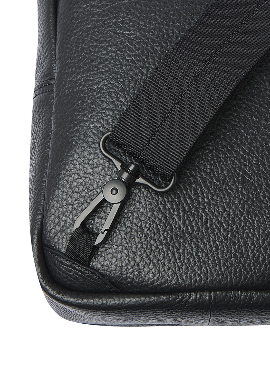 Castelijn & Beerens Crossbodytas van leer - detail 6 zwart
