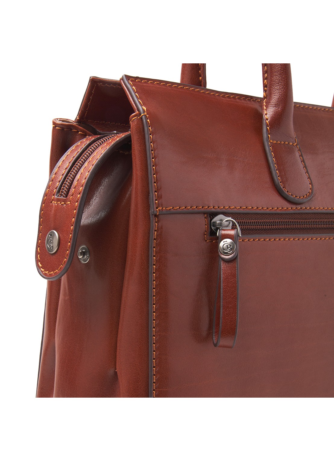 Castelijn & Beerens Ellen schoudertas met 15 inch laptopvak - detail 4 cognac