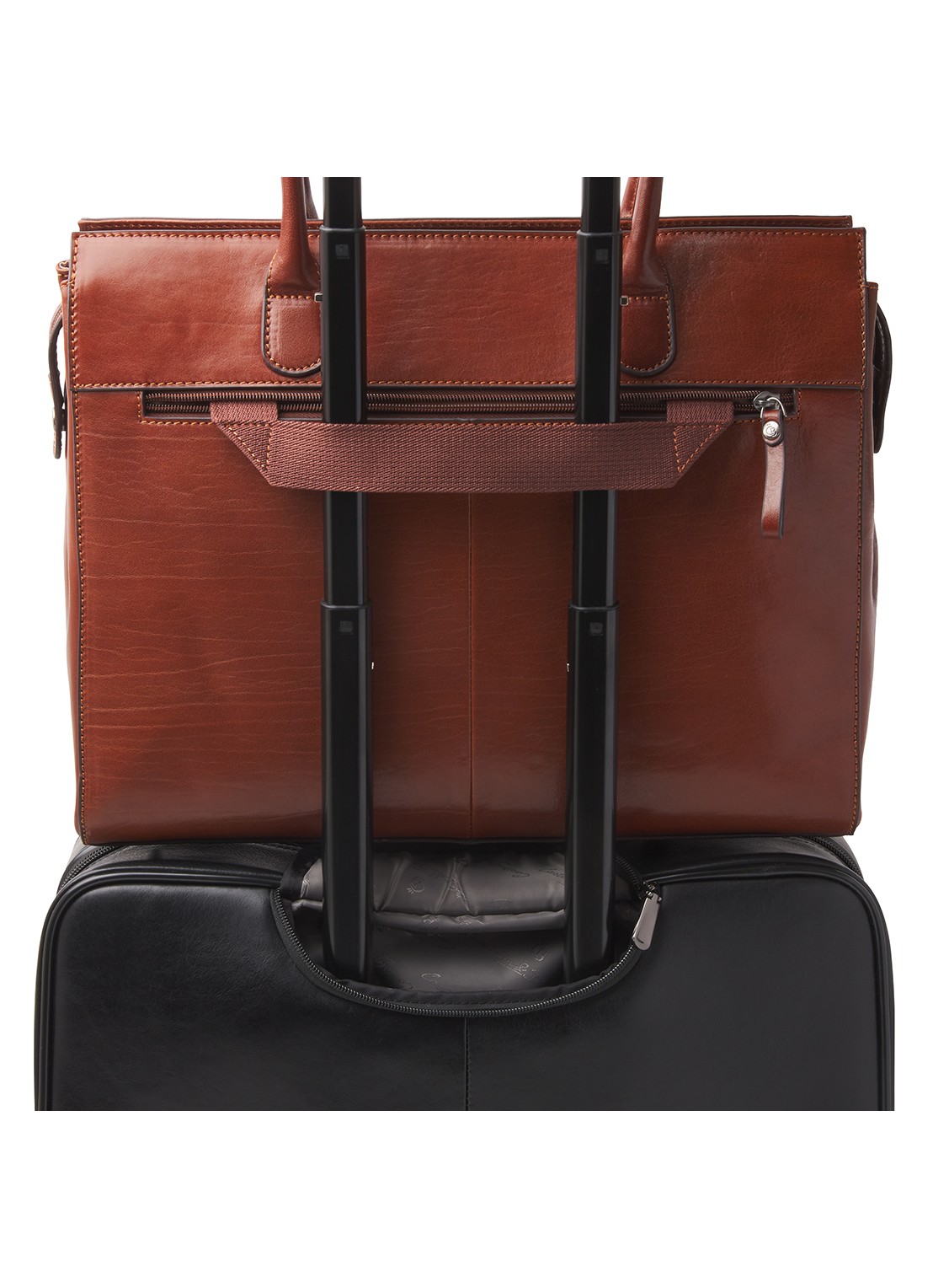 Castelijn & Beerens Ellen schoudertas met 15 inch laptopvak - detail 8 cognac