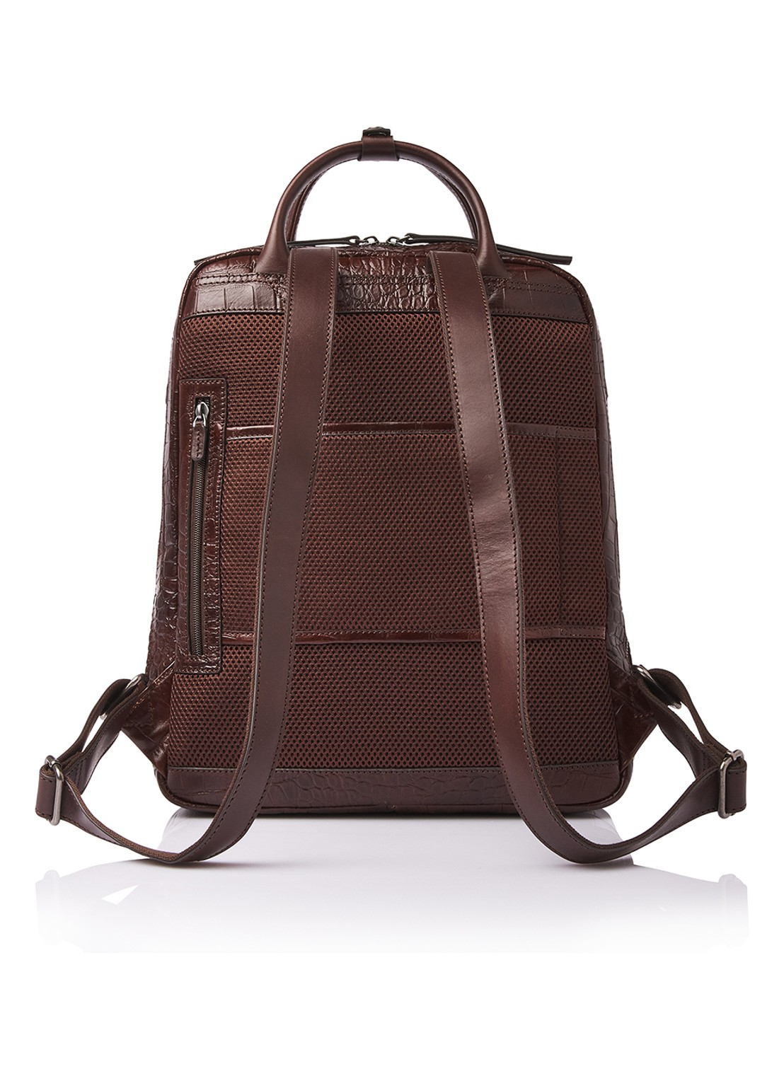 Castelijn & Beerens Emma rugzak met 15,6 inch laptopvak - achterkant donkerbruin