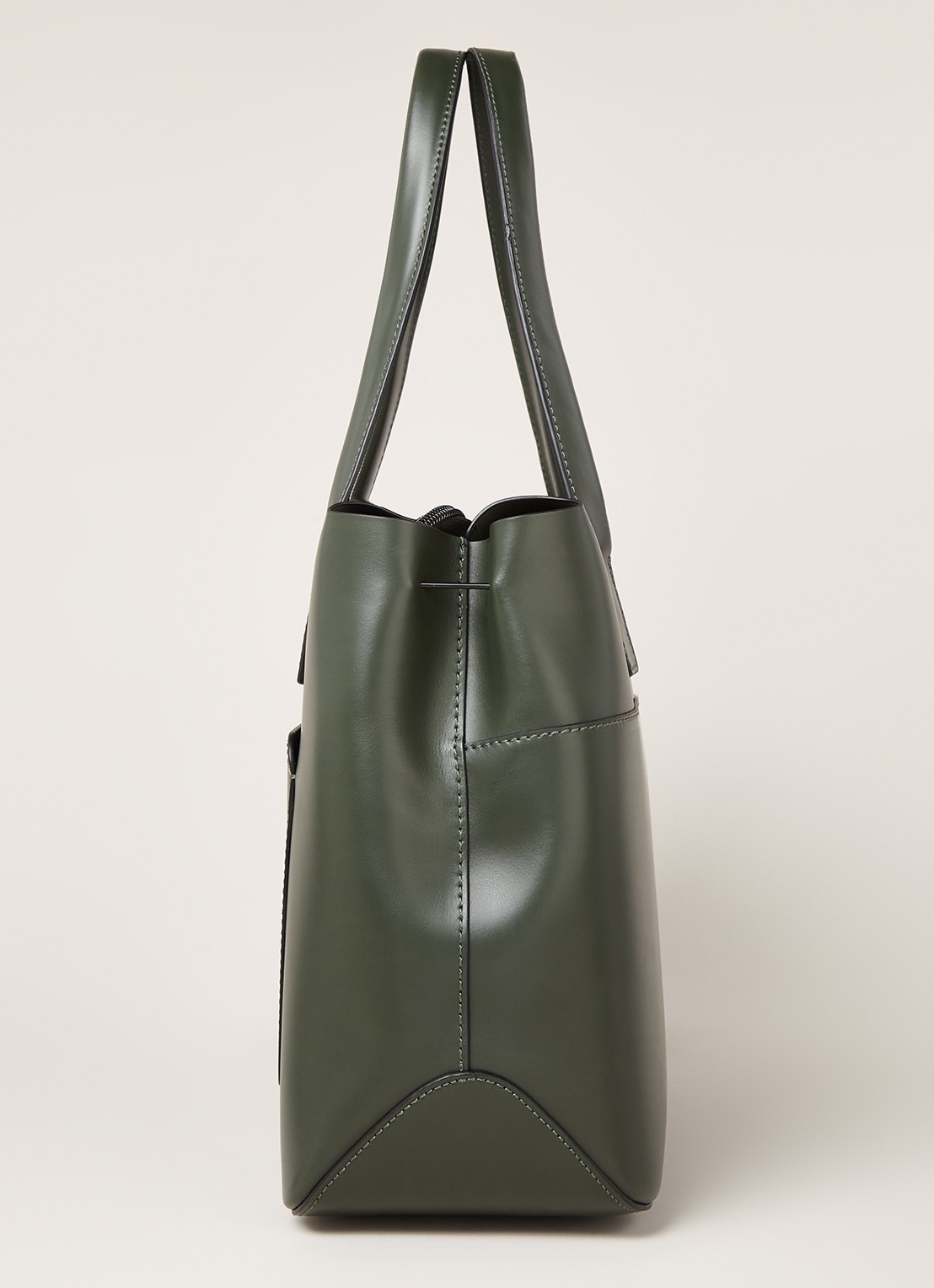 Castelijn & Beerens Emma schoudertas van leer met 13,3 inch laptopvak - detail 7 groen