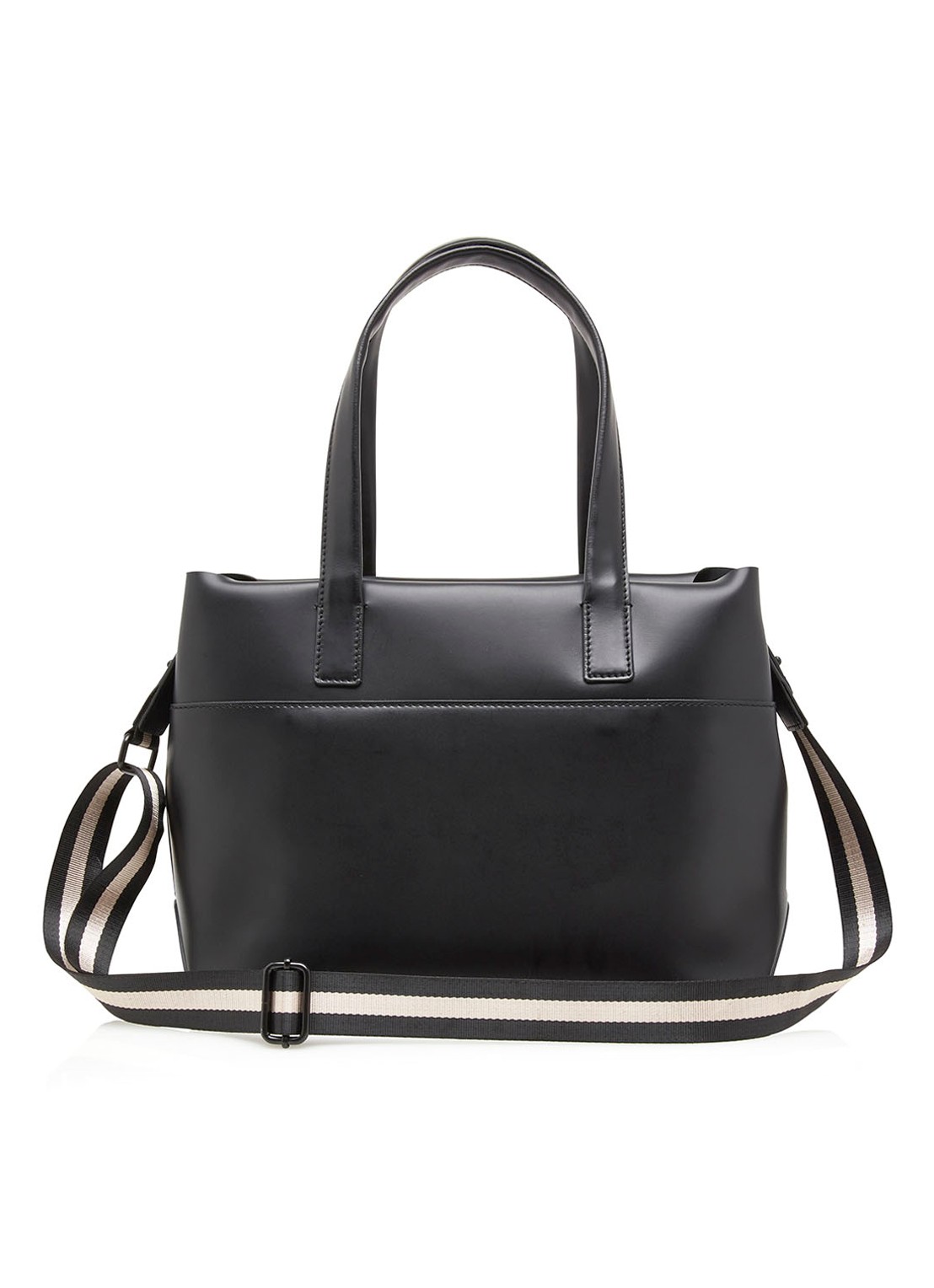 Castelijn & Beerens Emma schoudertas van leer met 13,3 inch laptopvak - detail 3 zwart