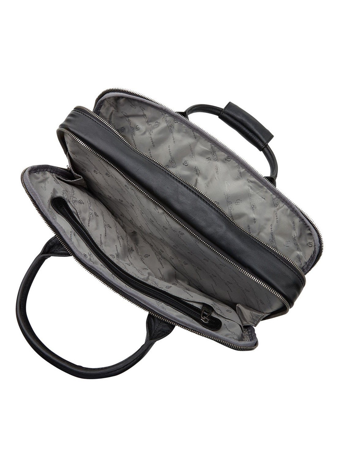 Castelijn & Beerens Firenze businesstas van leer met 15,6 inch laptopvak - detail zwart