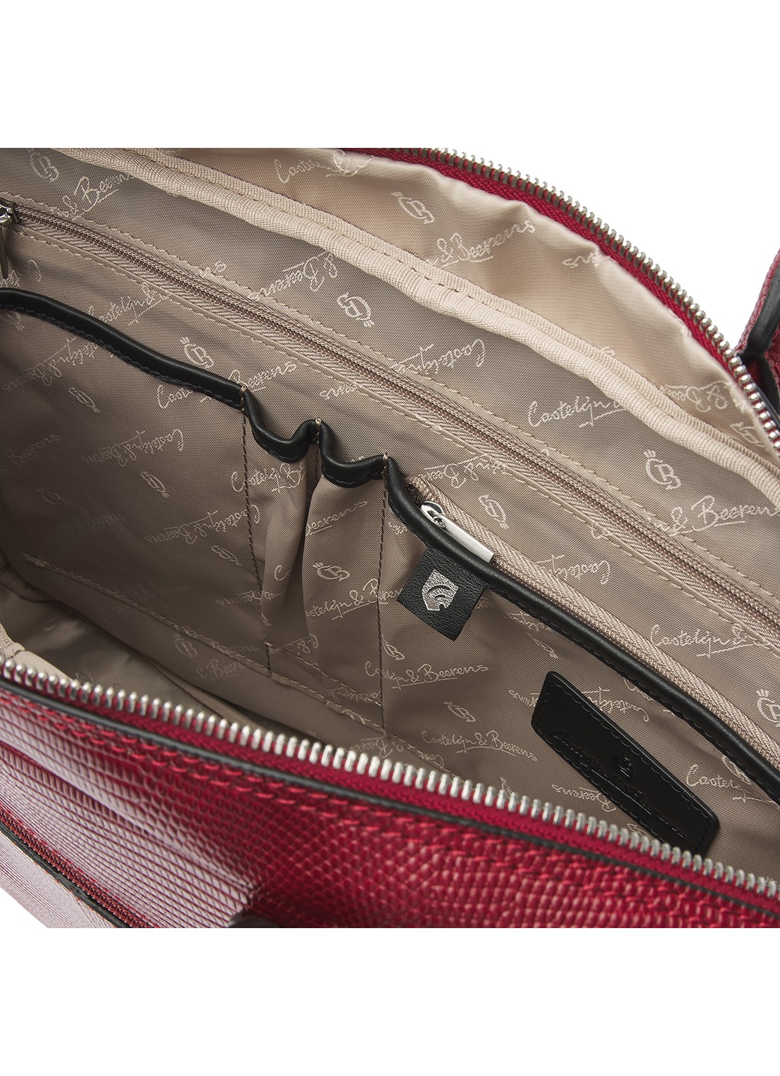 Castelijn & Beerens Ilse laptoptas met 15,6 inch laptopvak - detail 7 rood