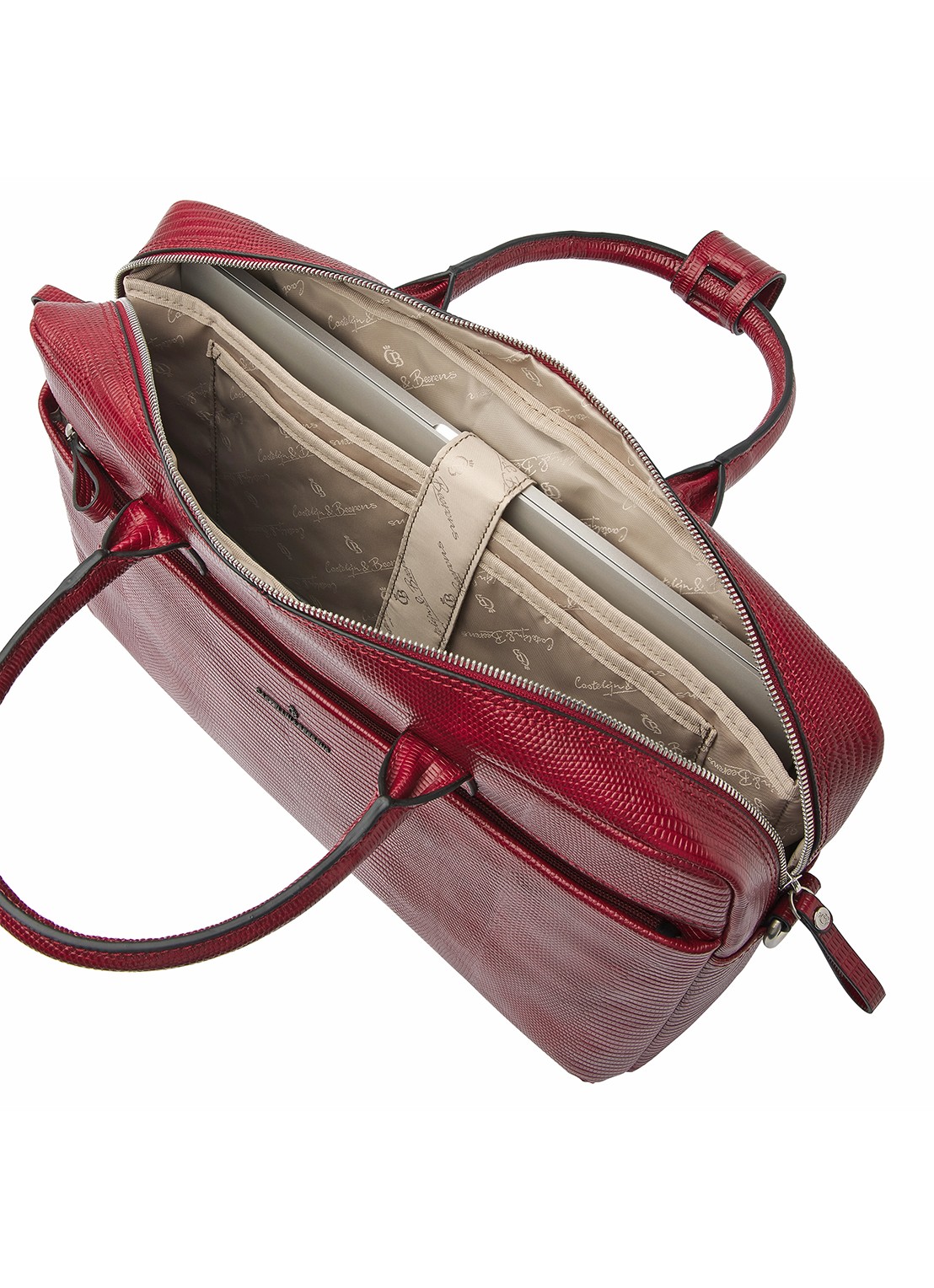 Castelijn & Beerens Ilse laptoptas met 15,6 inch laptopvak - detail 8 rood