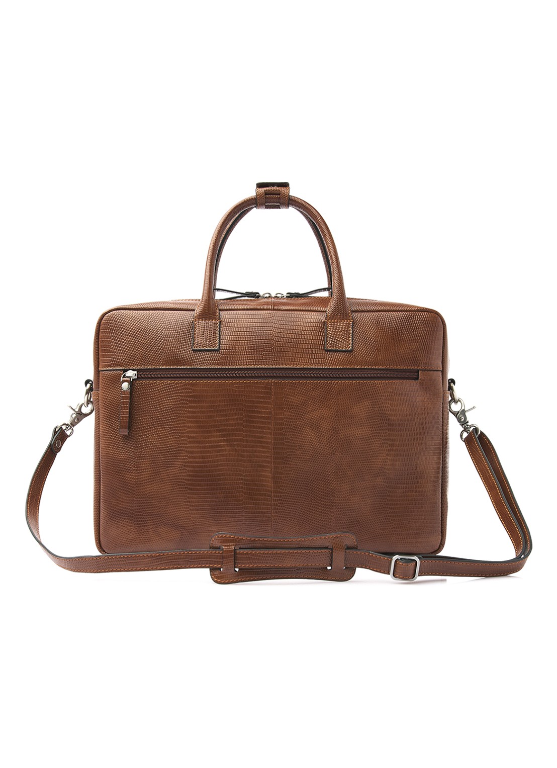 Castelijn & Beerens Ilse laptoptas met 15,6 inch laptopvak - achterkant 6 cognac