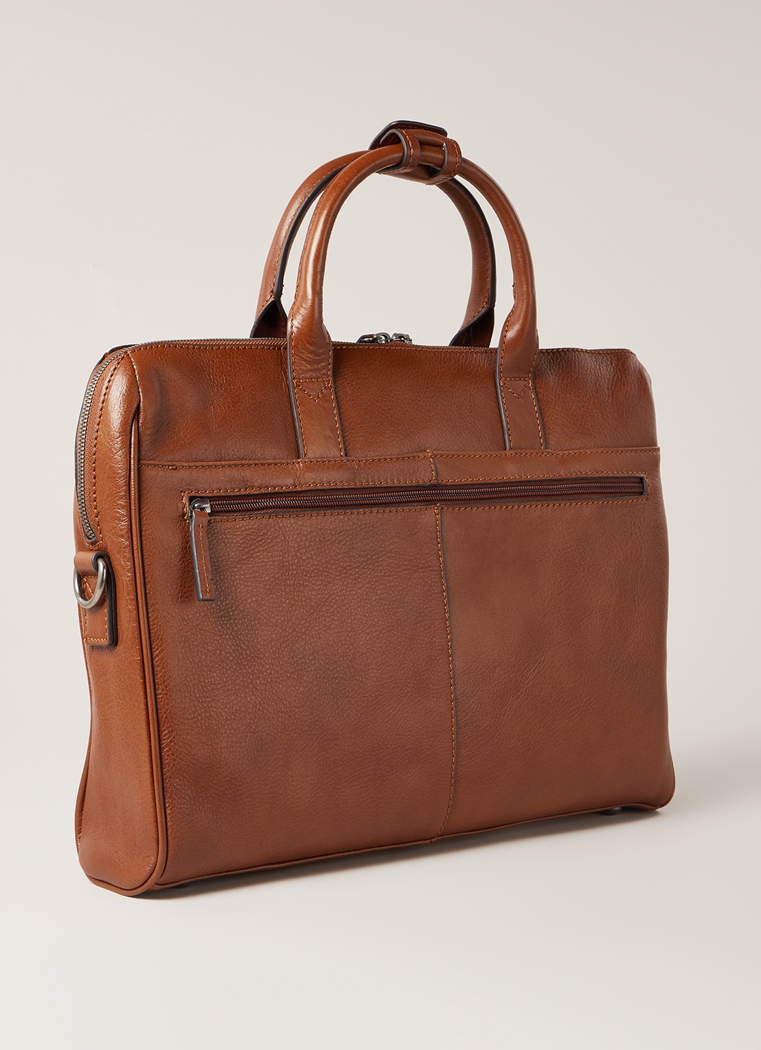 Castelijn & Beerens Nova businesstas met 15.6 inch laptophoes - detail bruin