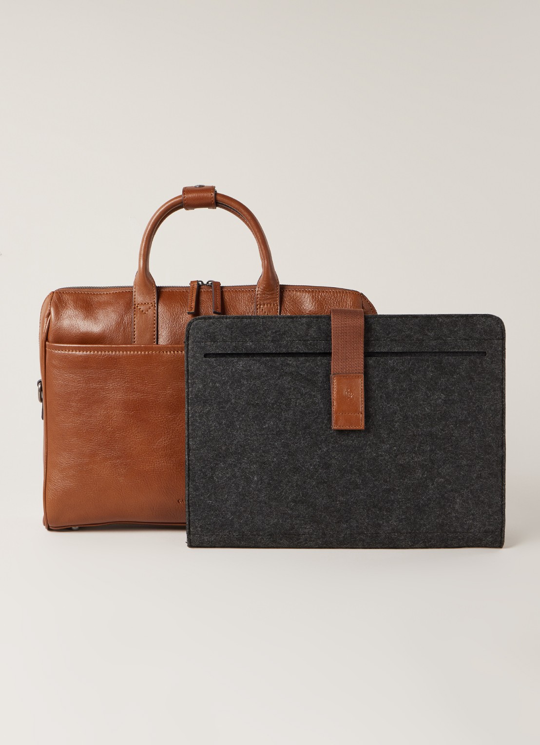 Castelijn & Beerens Nova businesstas met 15.6 inch laptophoes - detail 3 bruin