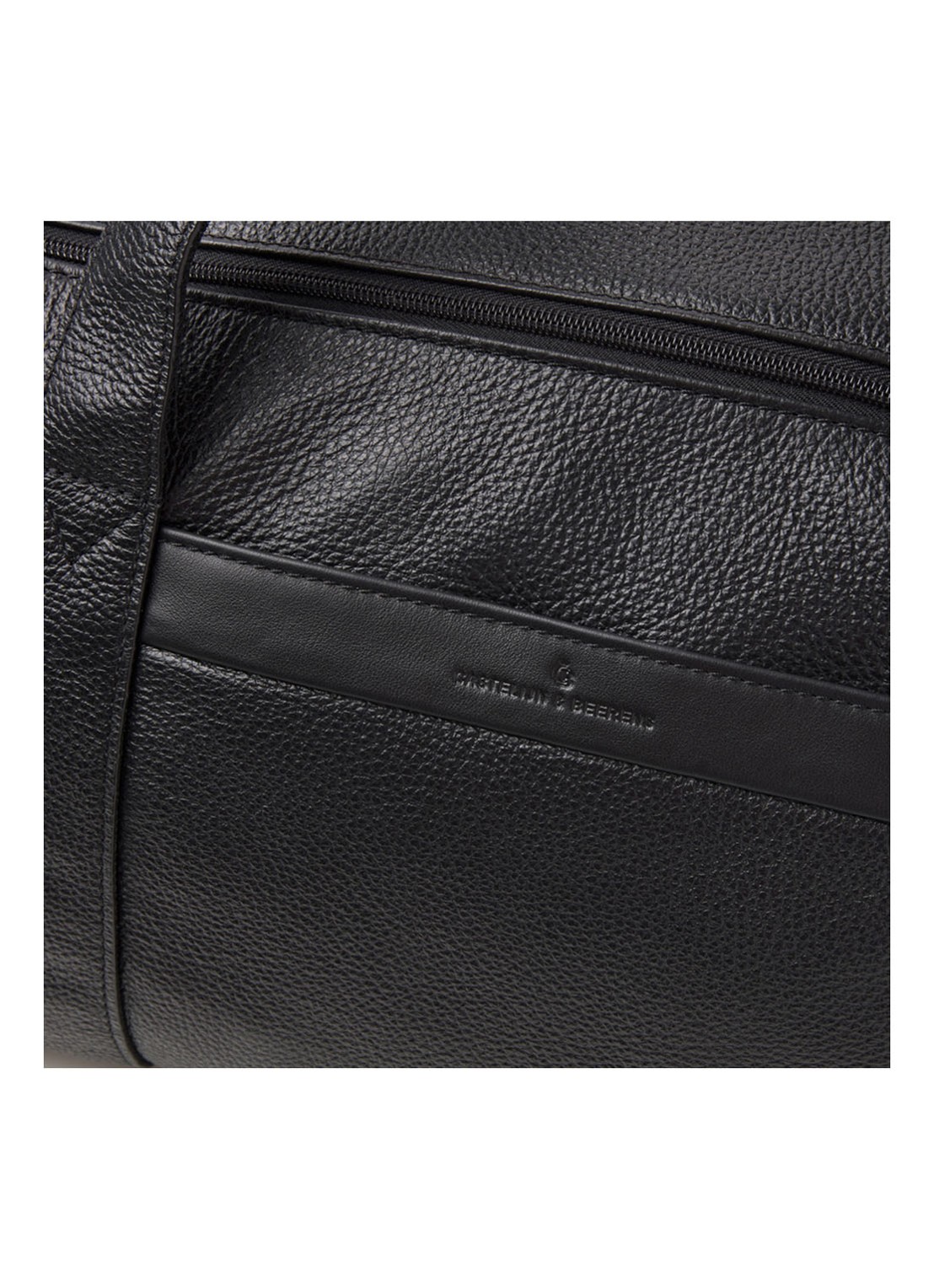 Castelijn & Beerens November weekendtas van leer met RFID-bescherming - detail 4 zwart