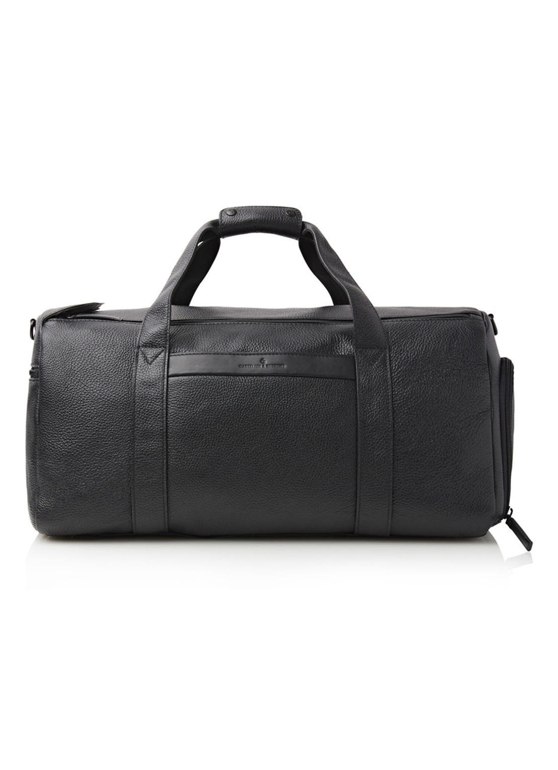 Castelijn & Beerens November weekendtas van leer met RFID-bescherming - voorkant zwart