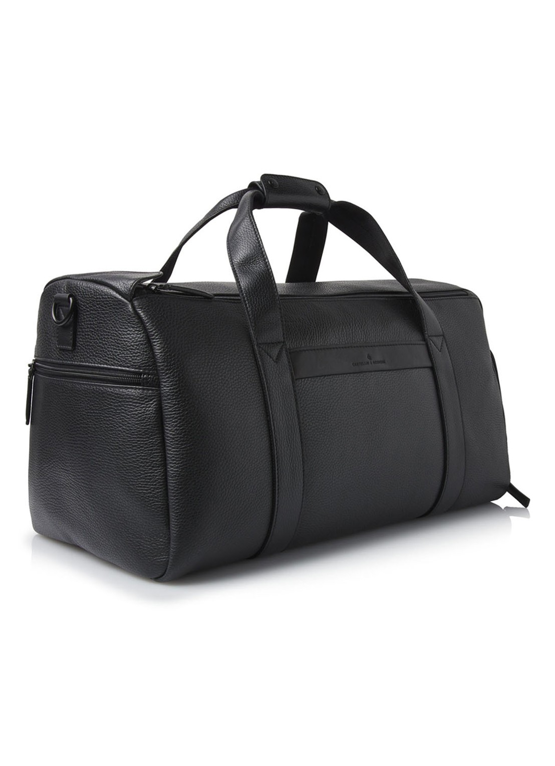 Castelijn & Beerens November weekendtas van leer met RFID-bescherming - voorkant 2 zwart