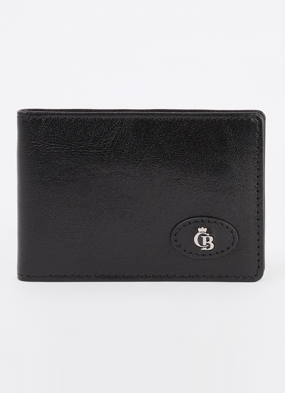 Castelijn & Beerens Pasjeshouder van leer met logo - voorkant 2 zwart