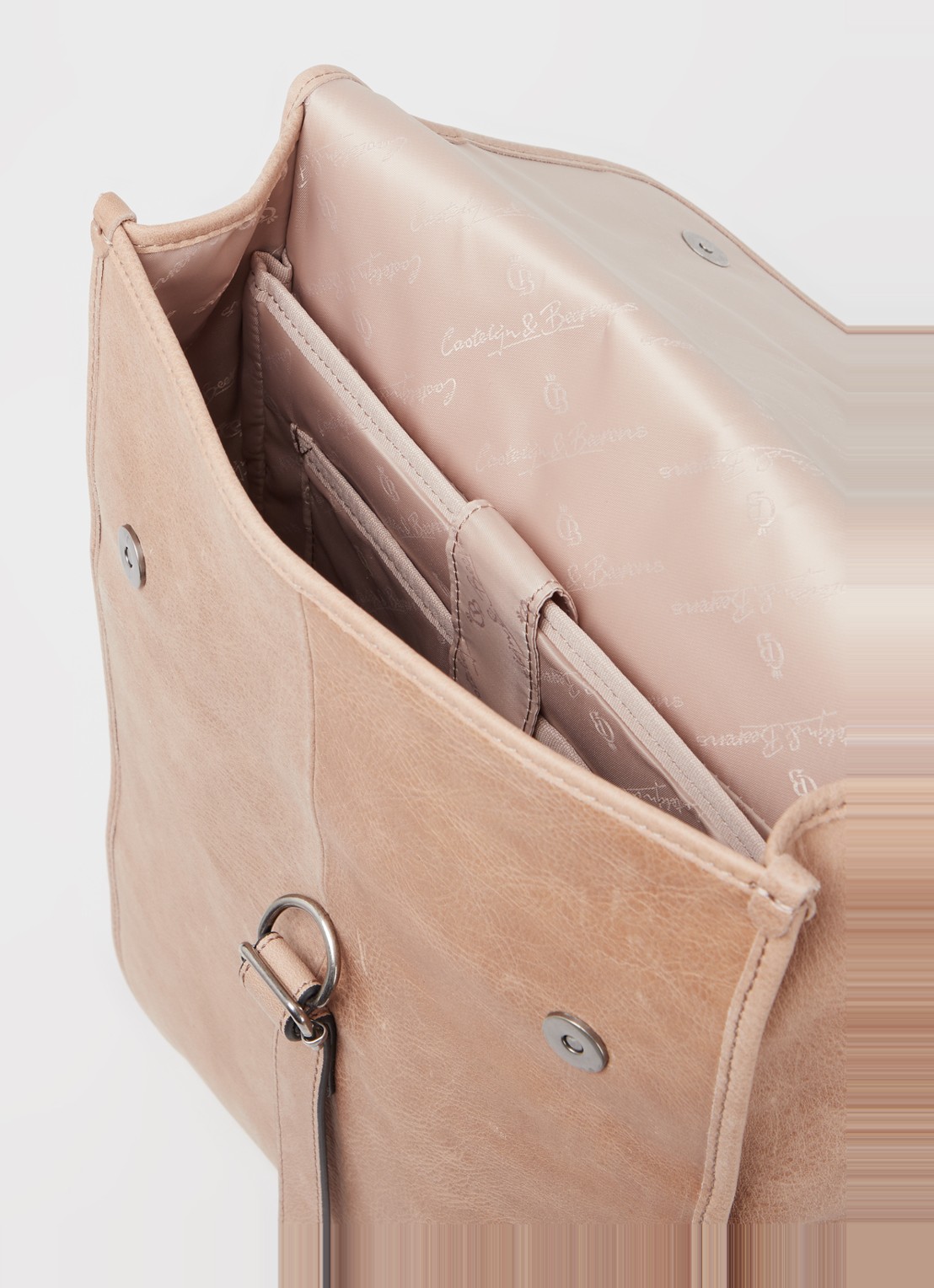 Castelijn & Beerens Rein laptoptas Renee met 15,6 inch laptopvak  - detail beige