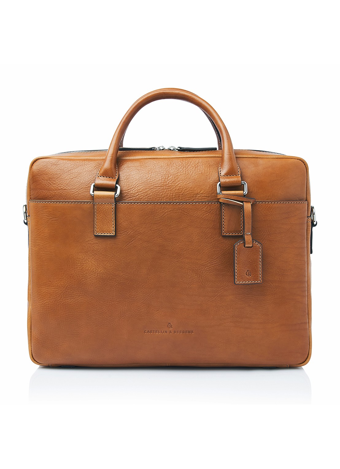 Castelijn & Beerens Rick laptoptas 15,6 inch - voorkant bruin