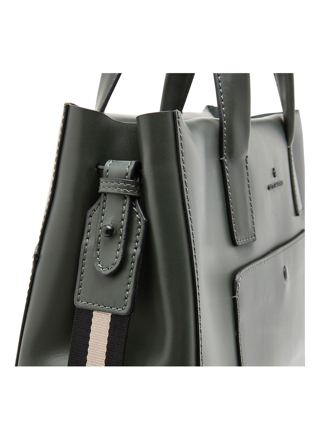 Castelijn & Beerens Sofie businesstas van leer met 15,6 inch laptopvak - detail 4 groen