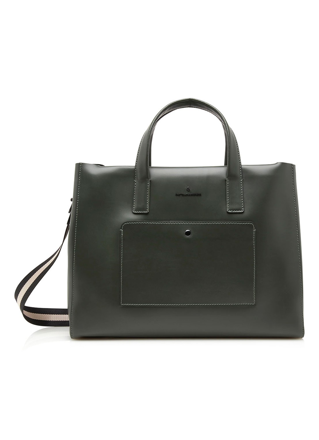 Castelijn & Beerens Sofie businesstas van leer met 15,6 inch laptopvak - voorkant groen