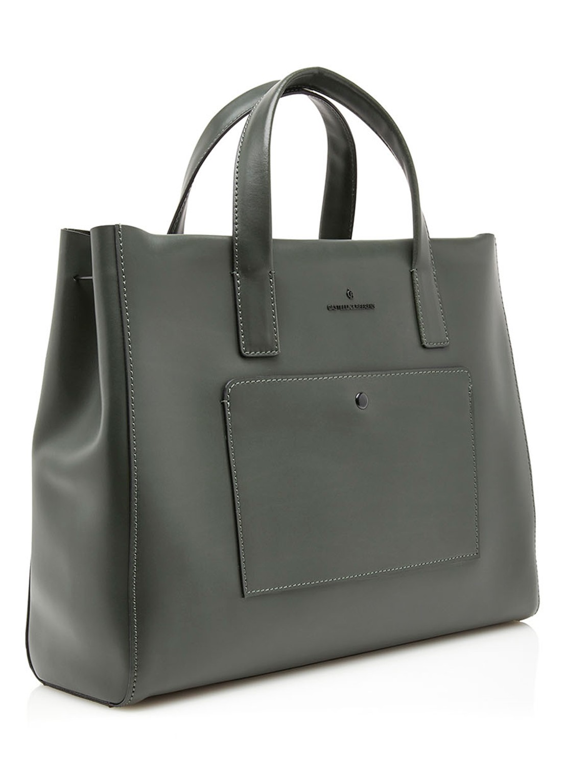 Castelijn & Beerens Sofie businesstas van leer met 15,6 inch laptopvak - voorkant 2 groen