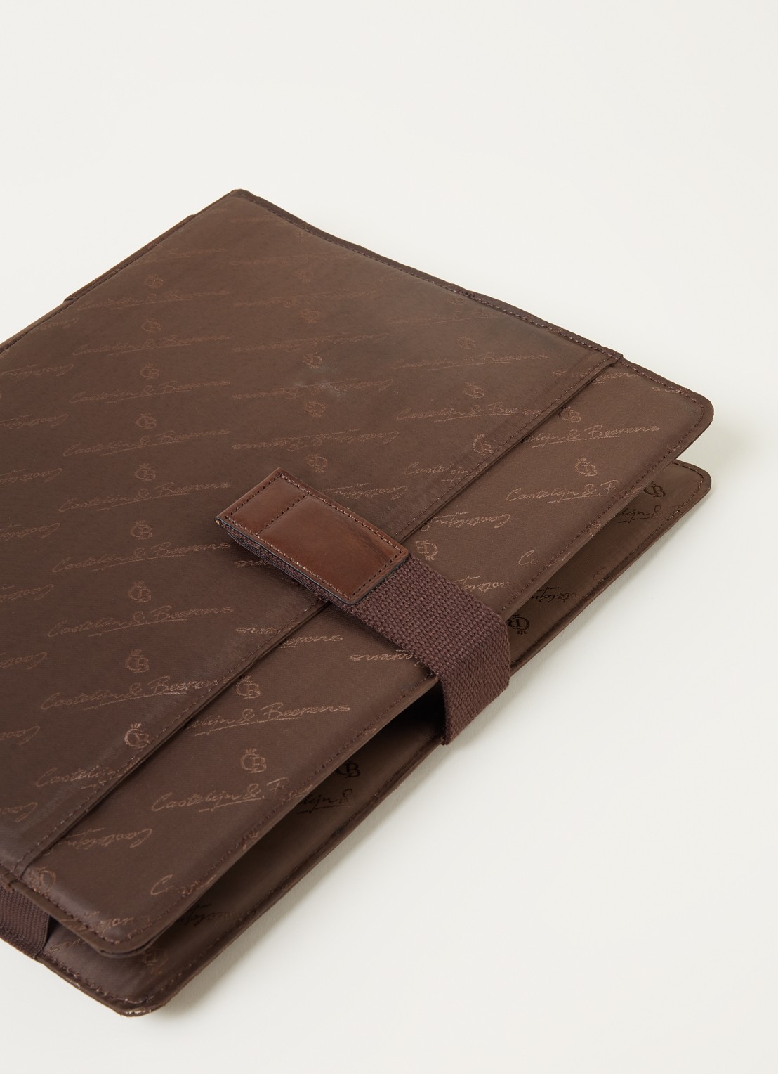 Castelijn & Beerens Verona businesstas van leer met 15,6 inch laptopvak - detail 3 bruin