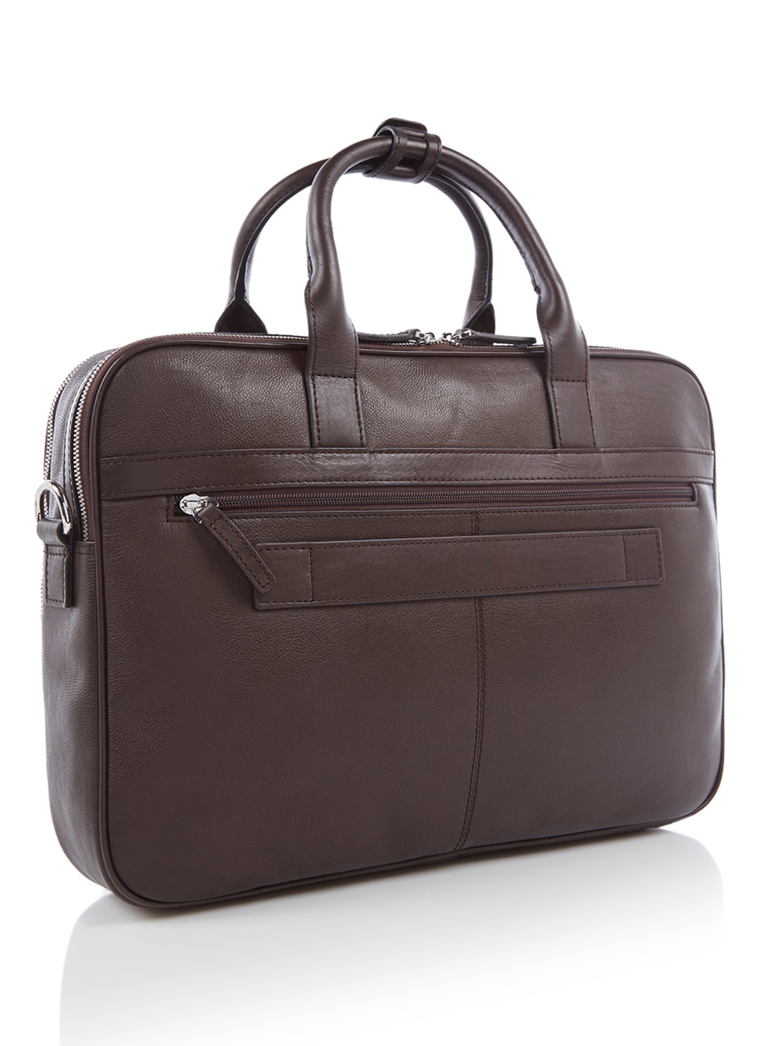 Castelijn & Beerens Vivo businesstas van leer met 15,6 inch laptopvak - detail 2 donkerbruin