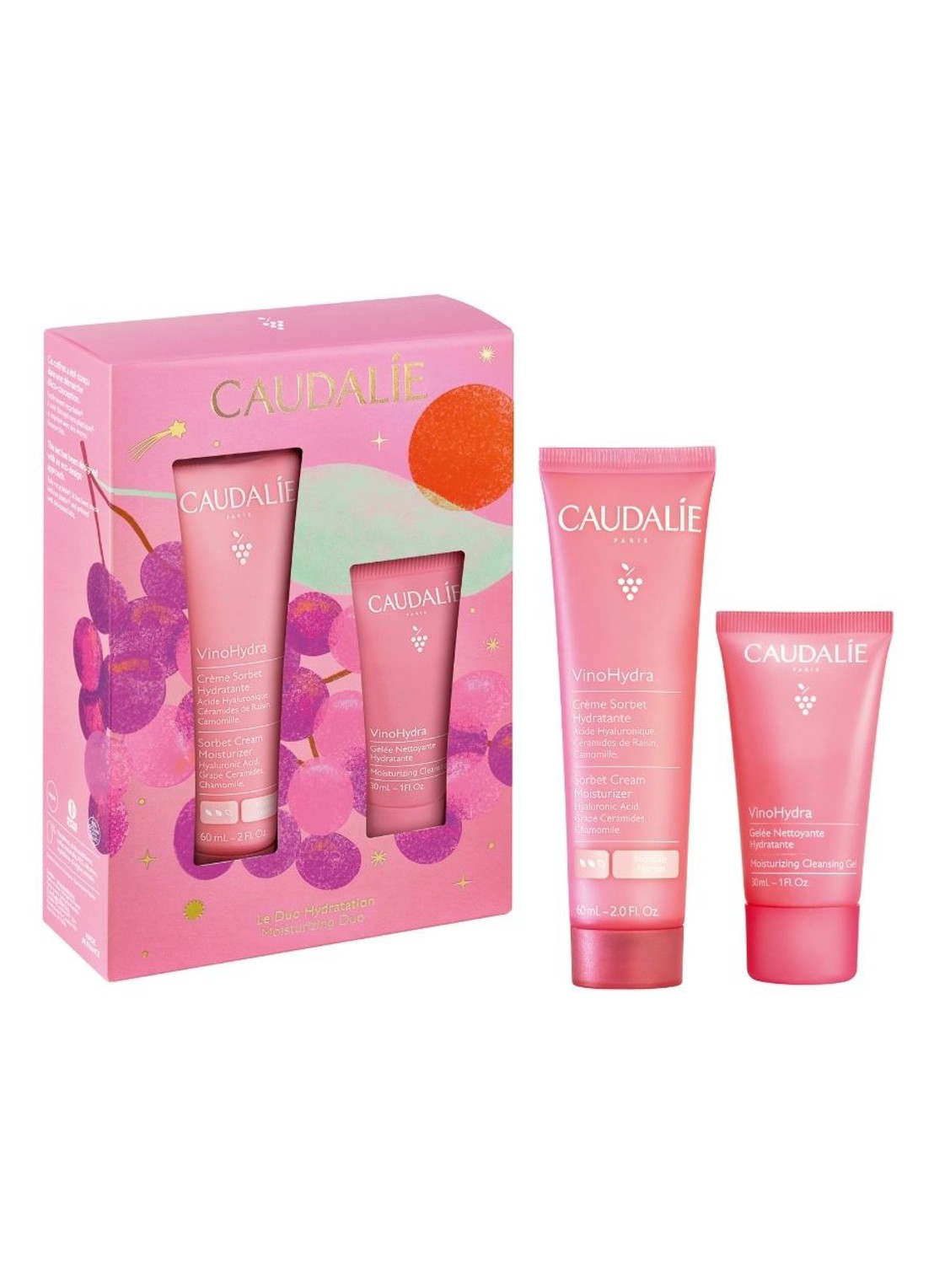 Caudalie Kerst Set VinoHydra Sorbetcrème - verzorgingsset - voorkant undefined