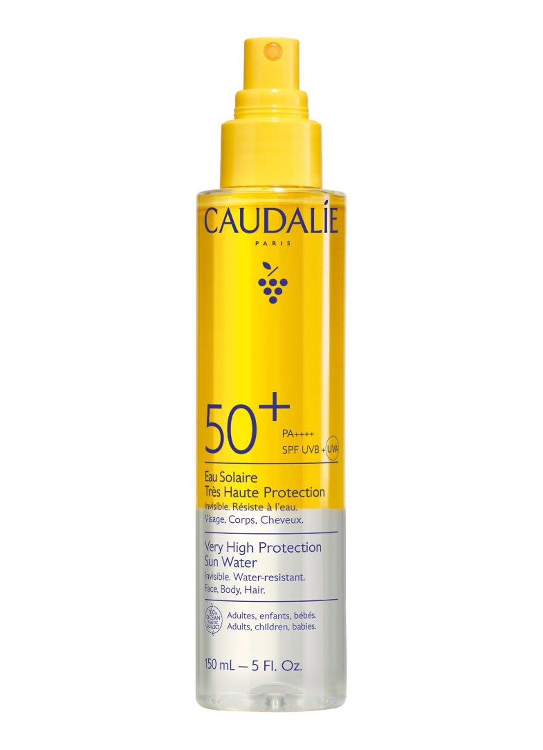 Caudalie Sun Zonnewater Zeer Hoge Bescherming SPF50+ - zonnebrand - voorkant undefined