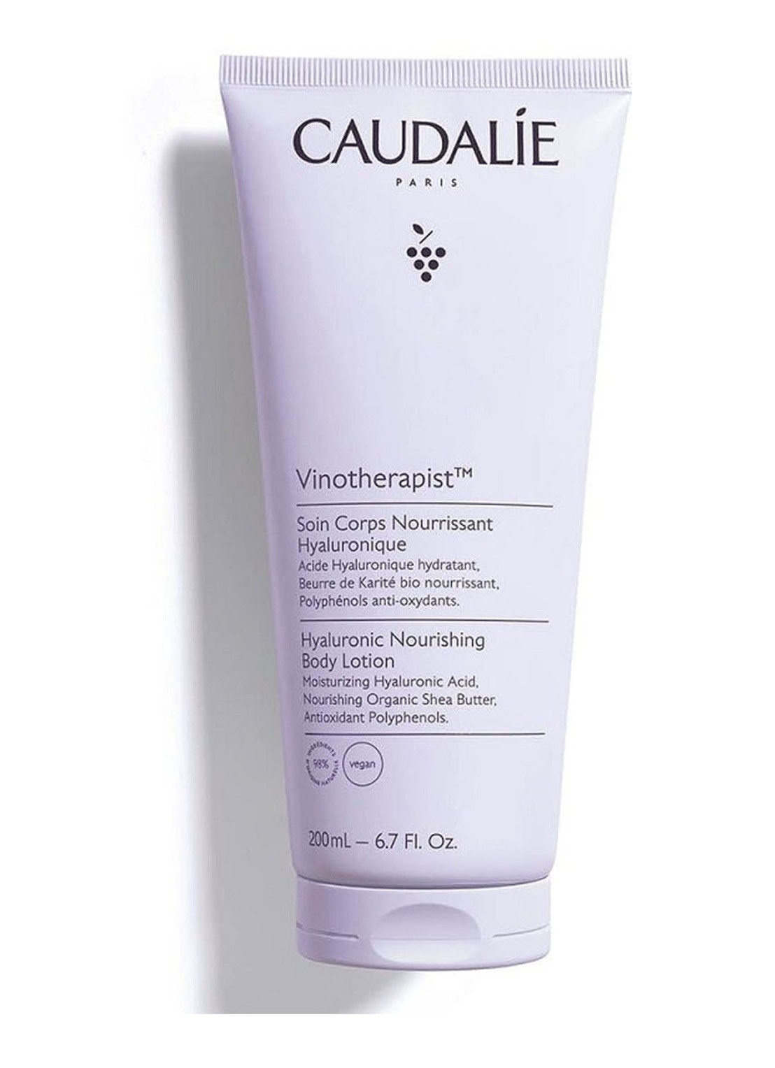 Caudalie Vinotherapist Hyaluronic Nourishing Bodylotion - hydraterende bodylotion - voorkant 200 ml - tube