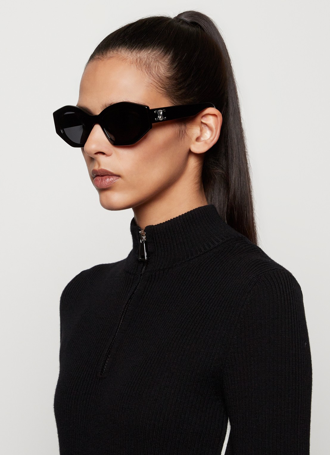 Celine Cat Eye zonnebril CL40238U - voorkant 5 zwart