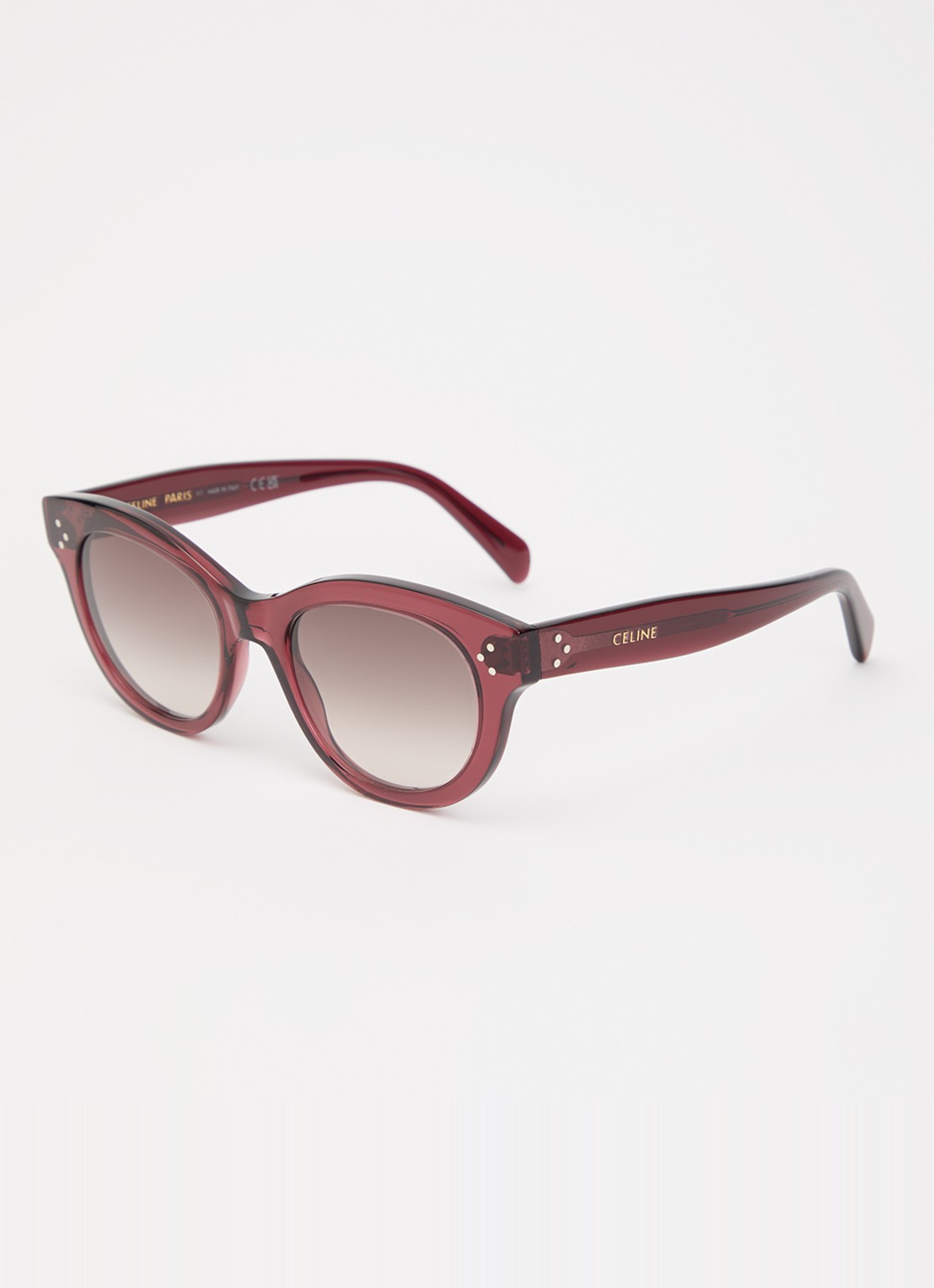 Celine Celine 3 Dots zonnebril CL40332I - voorkant donkerrood