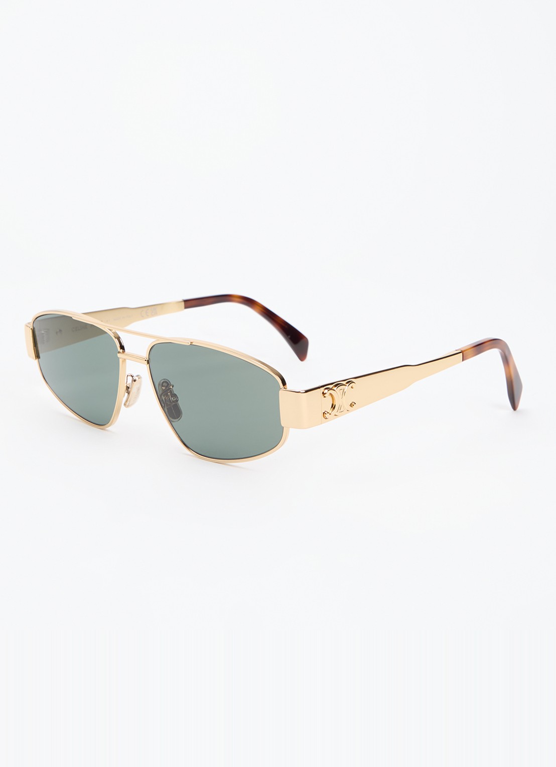 Celine Triomphe retro zonnebril CL000457  - voorkant goud