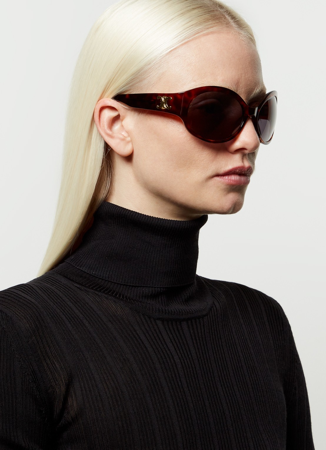 Celine Triomphe zonnebril CL000416 - voorkant 2 kastanjebruin