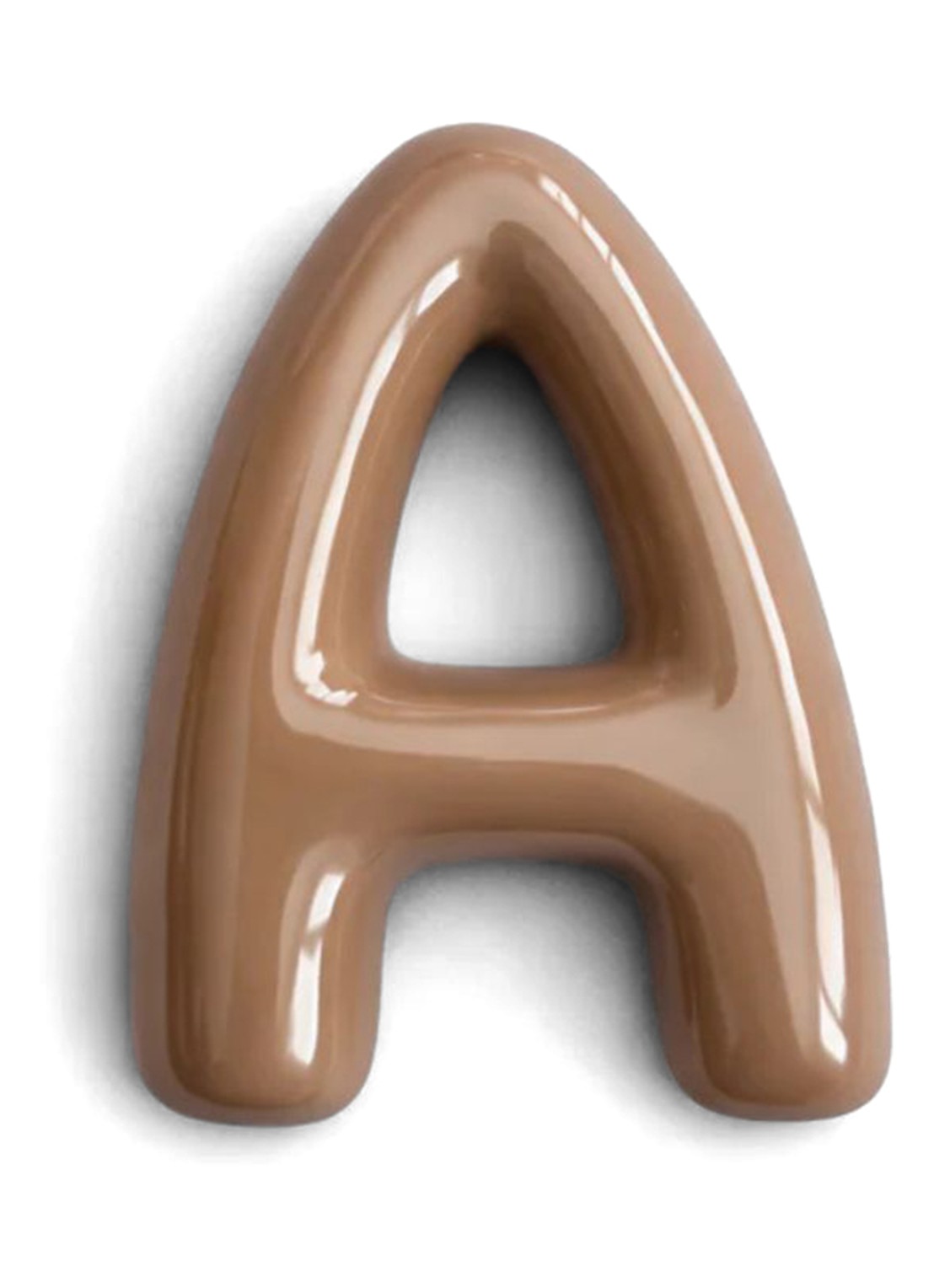 Ceramics by Romy Letter A hanger 10 cm - voorkant beige