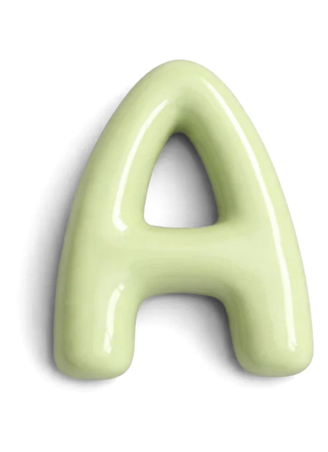 Ceramics by Romy Letter A hanger 10 cm - voorkant 2 mint