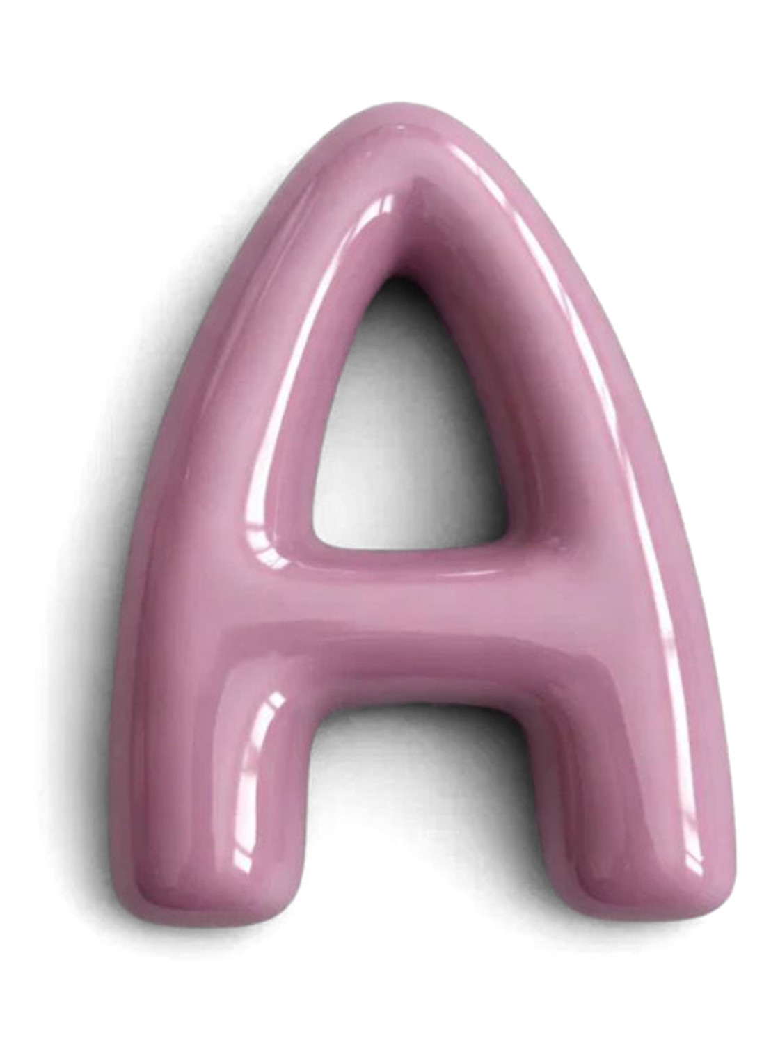 Ceramics by Romy Letter A hanger 10 cm - voorkant lavendel