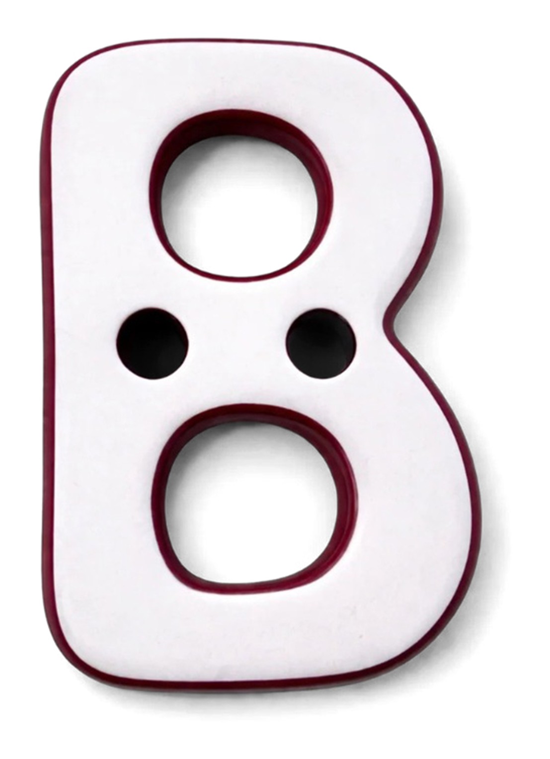 Ceramics by Romy Letter B hanger 10 cm - voorkant 2 lichtroze