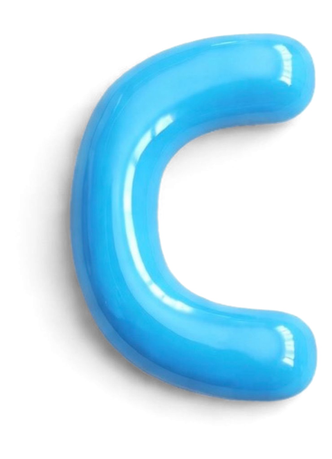 Ceramics by Romy Letter C hanger 10 cm - voorkant donkerblauw