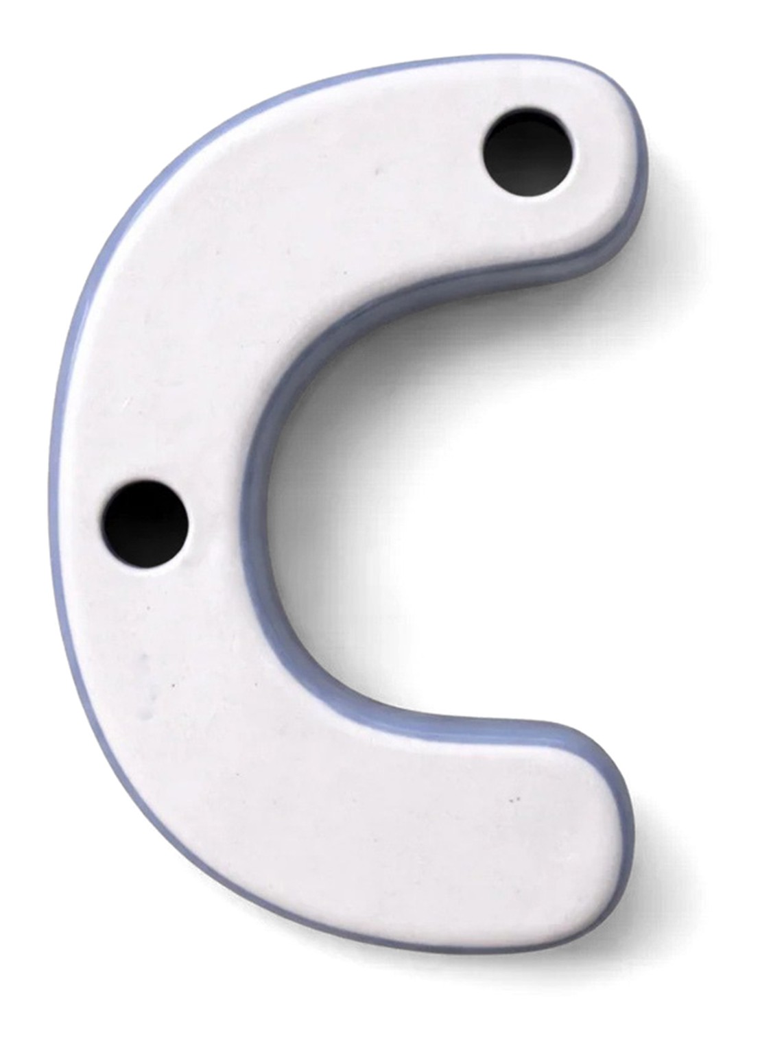 Ceramics by Romy Letter C hanger 10 cm - voorkant 2 donkerblauw