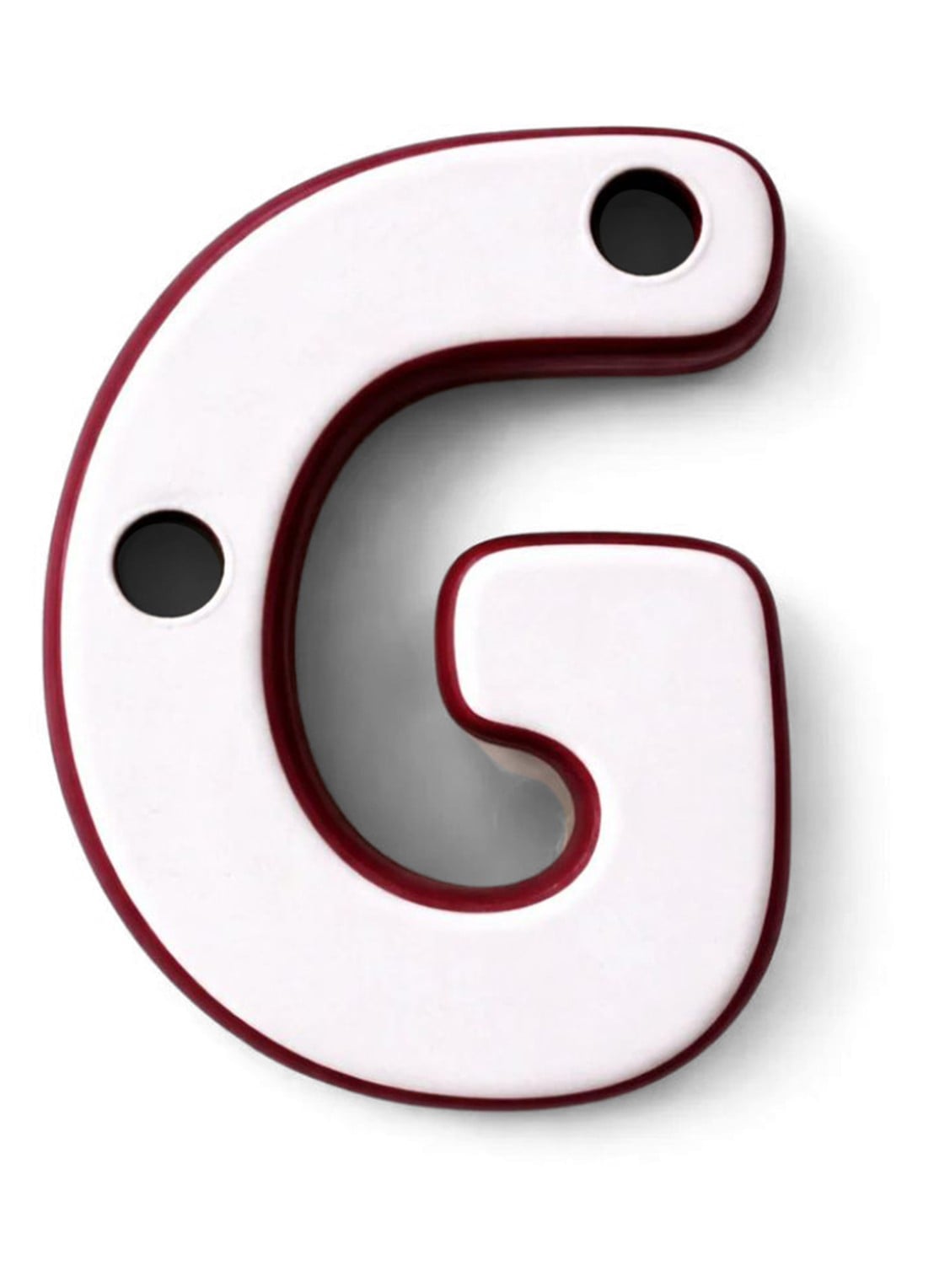 Ceramics by Romy Letter G hanger 10 cm - voorkant 2 lichtblauw