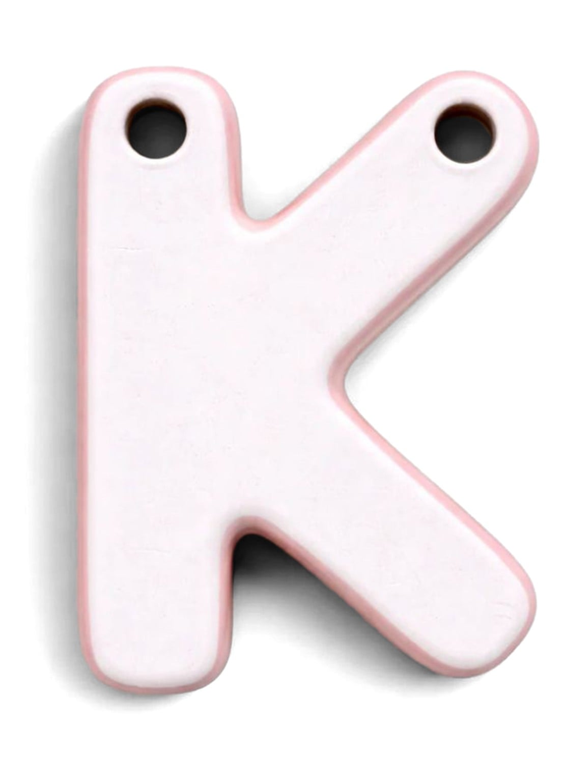 Ceramics by Romy Letter K hanger 10 cm - voorkant 2 mosgroen